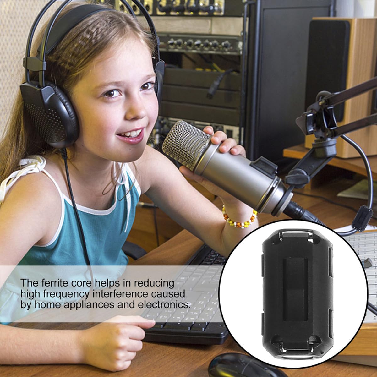 Healeved 36pezzi Filtri Antirumore con Nucleo in Ferrite Rimovibile Clip Autoadattante per Cavi Alimentazione USB Audio e Dati Riduzione Interferenze Elettromagnetiche Facile Installazione
