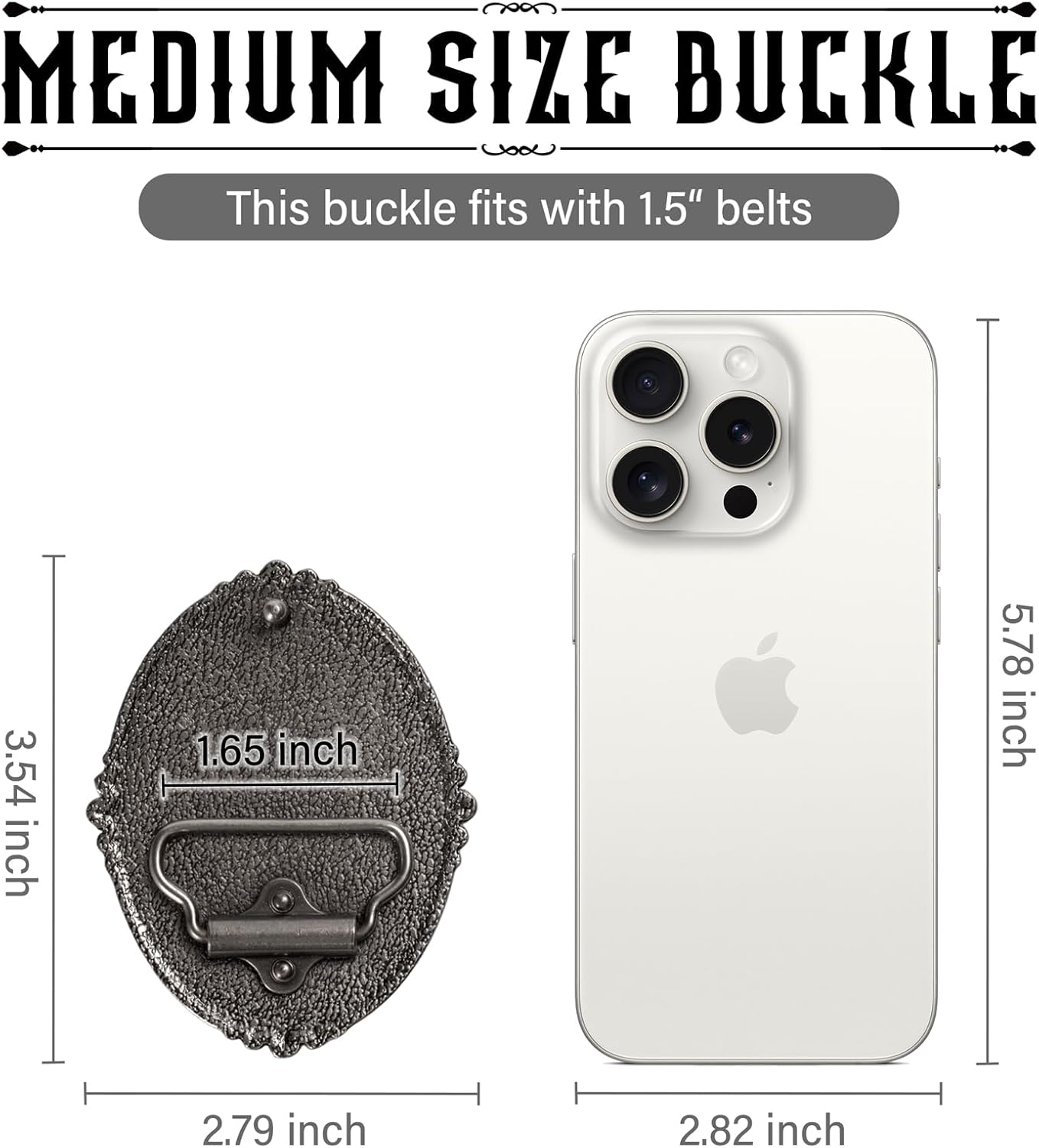 Vintage Celtic Pattern Cross Belt Buckle For Men Women - Image 4