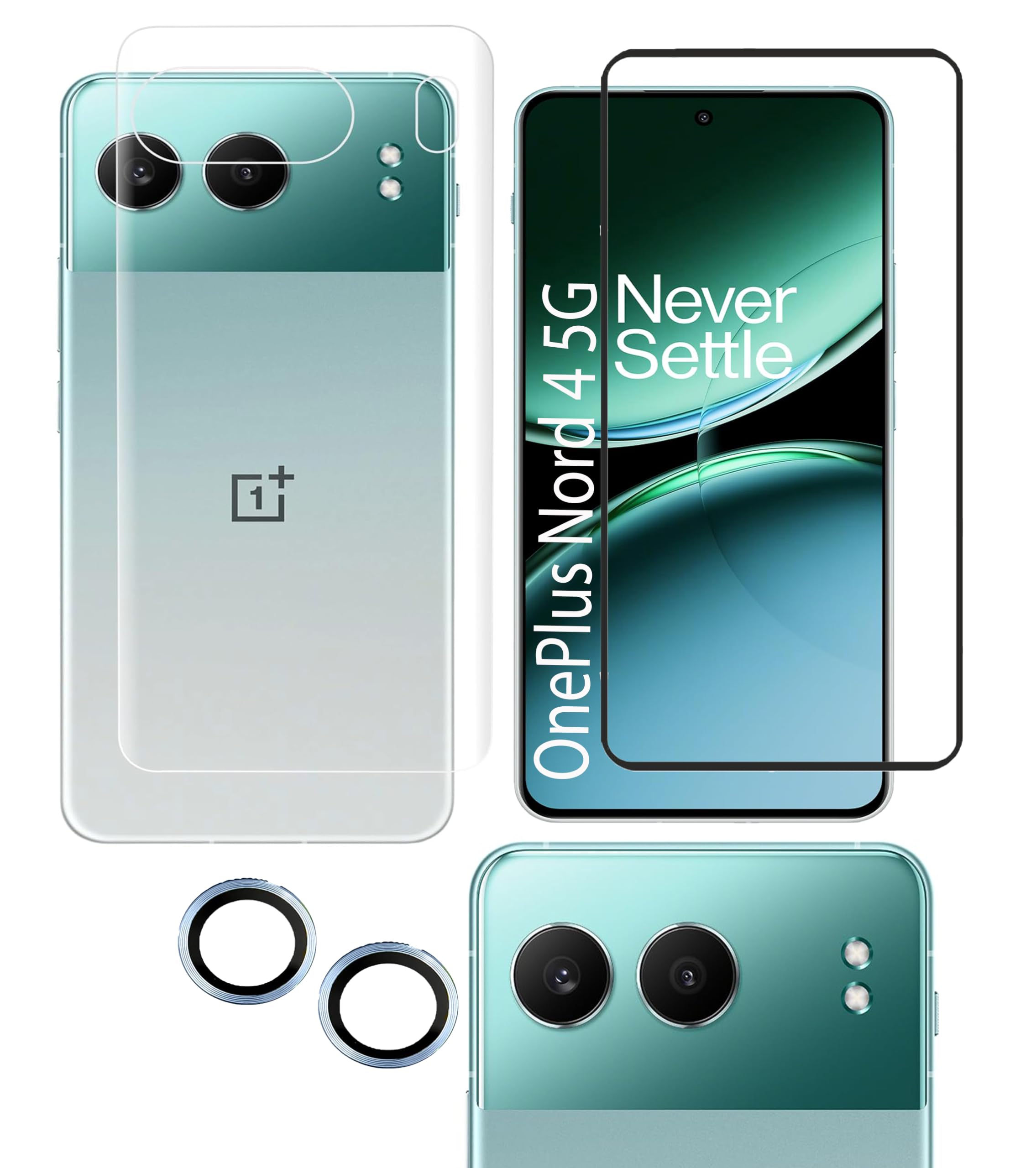 FabeKee Tempered Glass Screen Protector Compatible for OnePlus Nord 4 5G | Front And Back Screen Guard With camera Ring lens protector 3 in 1 (OnePlus Nord 4 5G, Combo) (B0DG9C38XR) Amazon Price History, Amazon Price Tracker