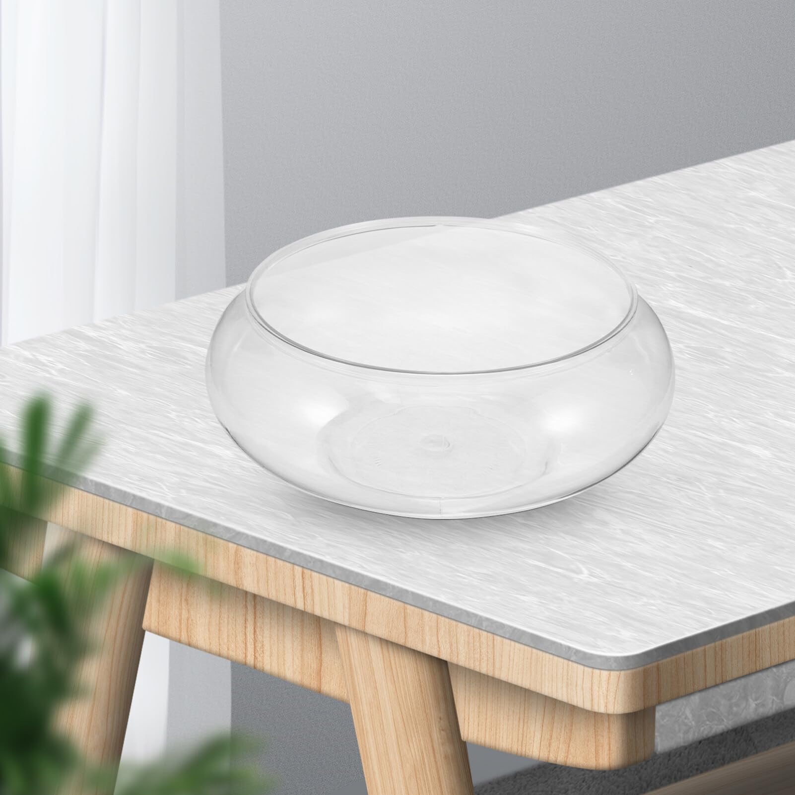 EXCEART Pecera Grande y Transparente - Florero Terrario Macetero Hidropónico Para Suculentas y Plantas De Aire - Contenedor De Plástico Para Fiesta 2800Ml