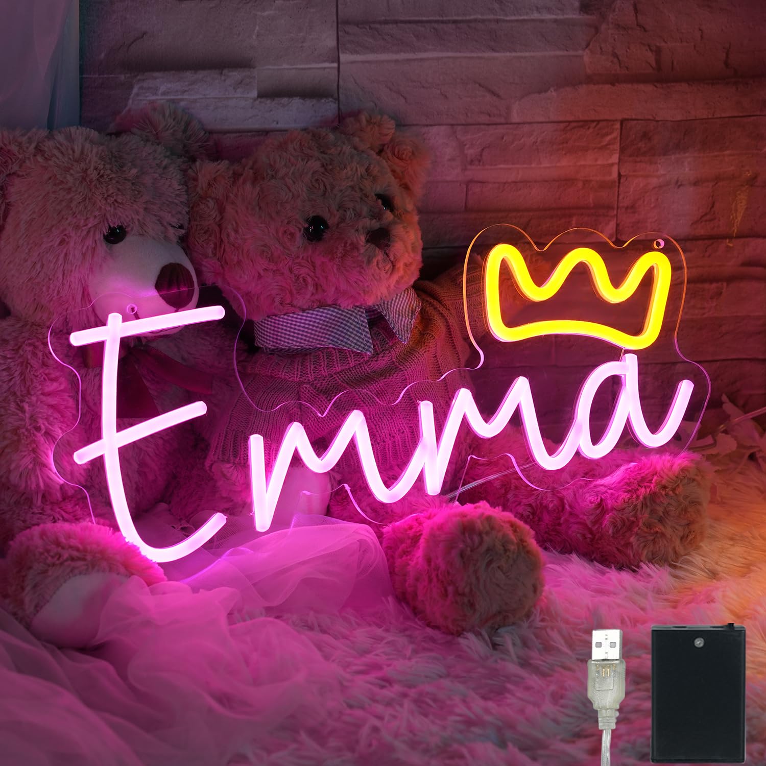 iDecomart 16-Inch Emma Name LED Neon Sign