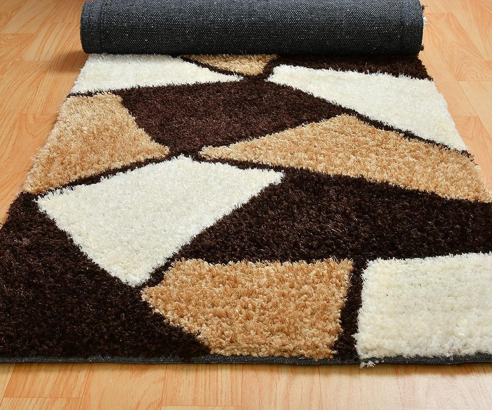 Image of Carpet for Living Room, Bedroom and Hall Handmade Microfiber Cozy Soft and Fluffy Shaggy Area Rug with 2 inch Thick Anti Skid Carpet [2x6 Feet Multi 11]