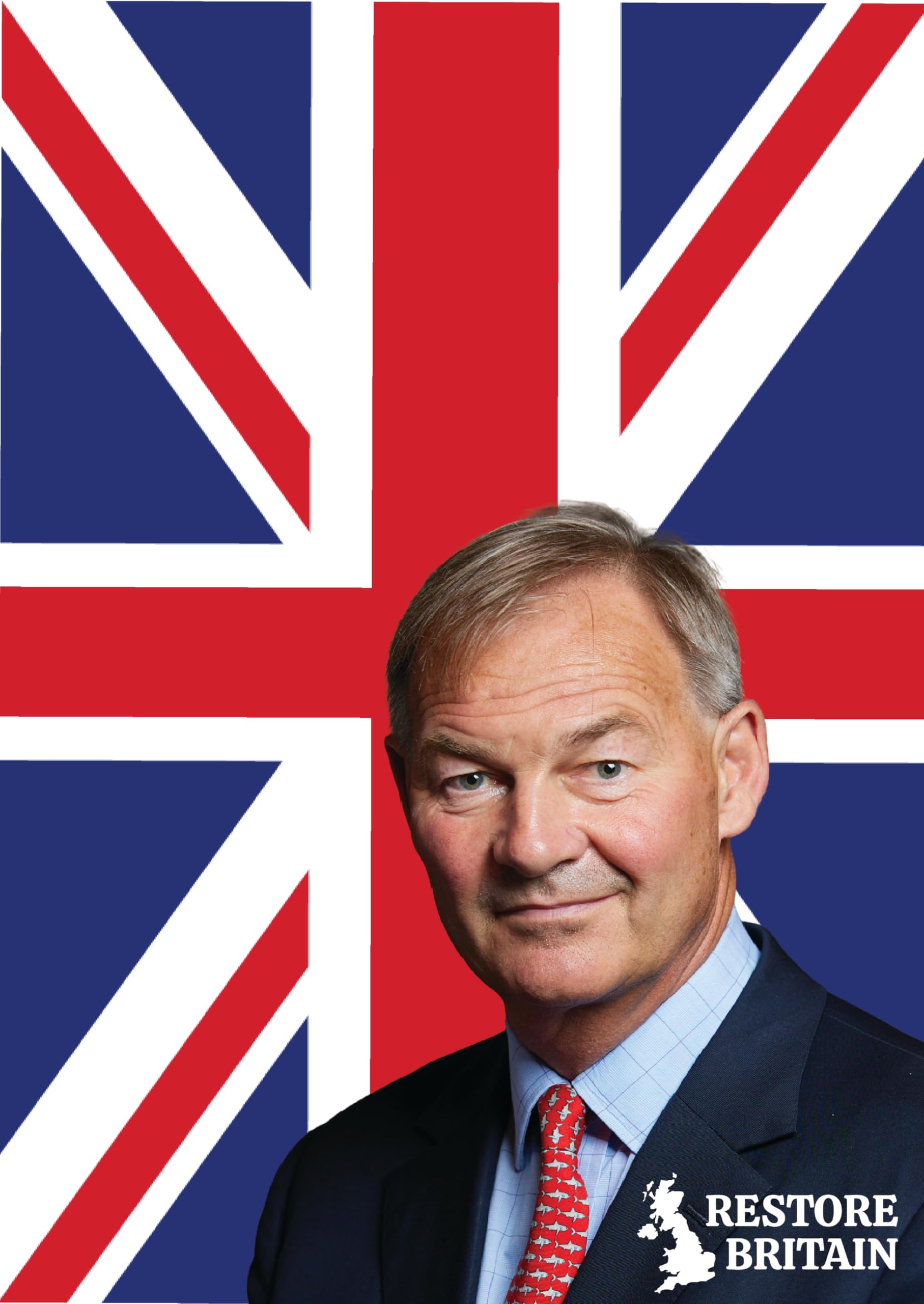 Gift Insanity Political RESTORE BRITAIN A4 Poster - RESTORE BRITAIN UNION JACK RUPERT LOWE