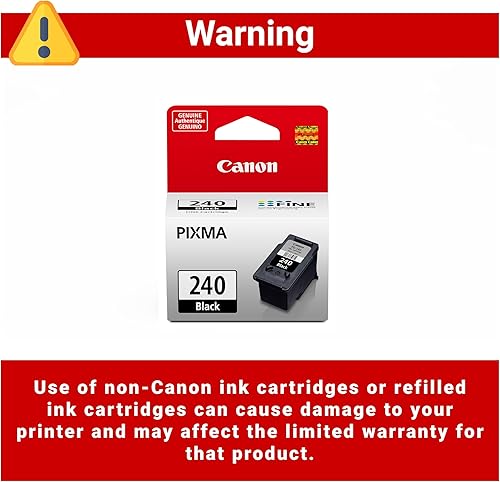 Miniatura 10 de Canon Cartucho de tinta negra PG-240 y PG-240 XL Black Ink Catridge compatible con impresoras MG2120, MG3120, MG4120, MX512, MX432, MX372, MX522,