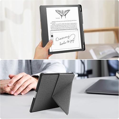 Miniatura 8 de Miimall Funda compatible con Kindle Scribe 2022, piel sintética de alta calidad con encendidoapagado automático y múltiples ángulos de visión, funda