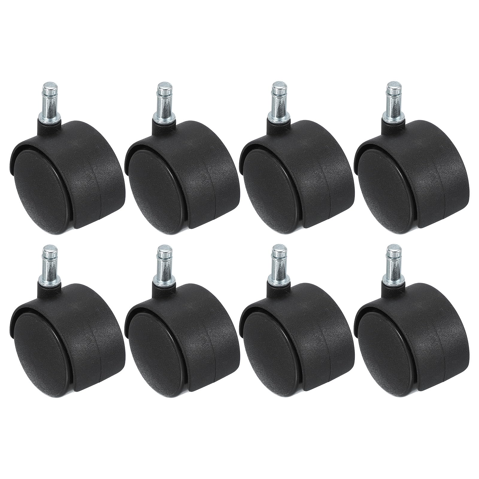 PATIKIL Office Chair Wheels Replacement 2", 8 Pcs Nylon Heavy Duty Office Furniture Casters Wheels with Universal Wheel for Hardwood Floor Carpet,