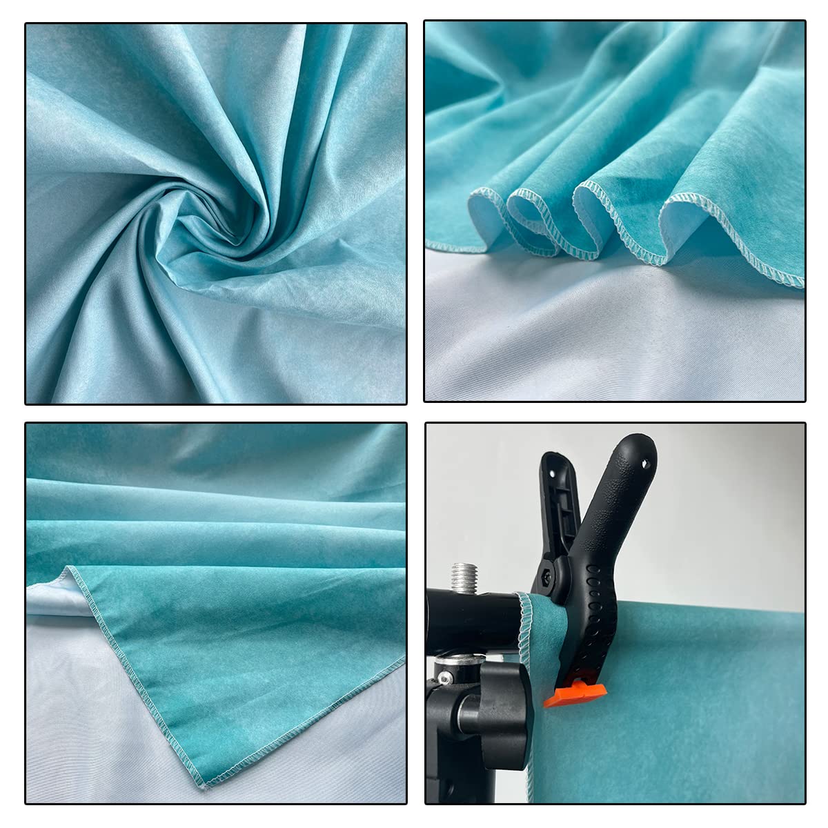 5x7ft Aqua Abstract Solid Photography Backdrops Gradient Portrait Photo Booth Background for Photographyer: 6x9ft TT-S0311