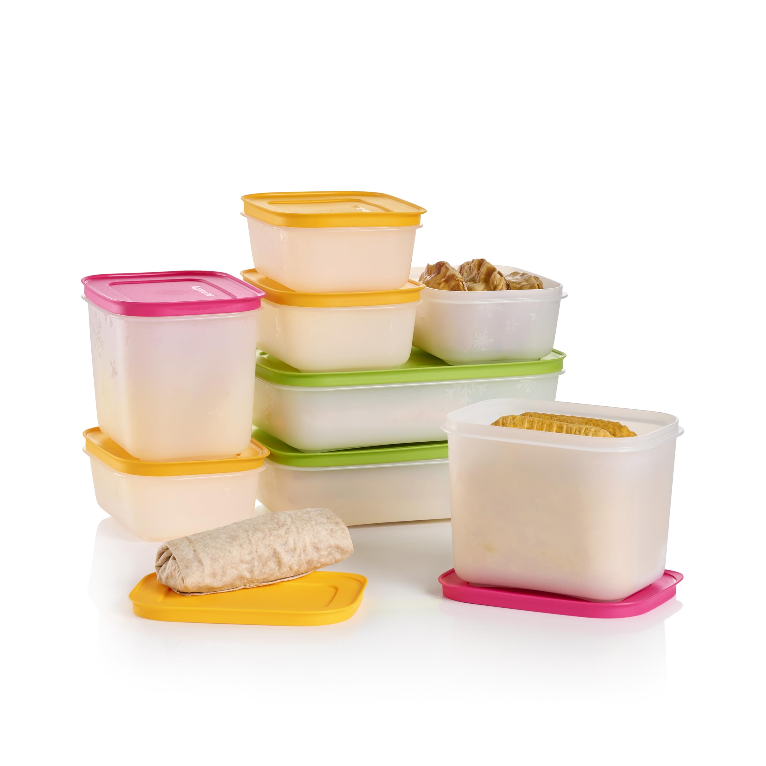 Tupperware Freezer Mates Gen II - Set di contenitori per alimenti, lavabili in lavastoviglie e senza BPA, 8 contenitori + 8 coperchi)