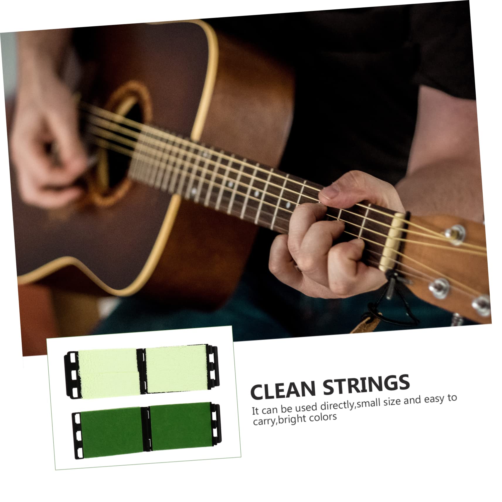 Toyvian 6piezas Limpiador De Cuerdas De Guitarra Limpiador De Diapasón y Cuerdas De Mantenimiento De Instrumentos Musicales Adecuado Para Guitarra Acústica Eléctrica Prolonga La Vida