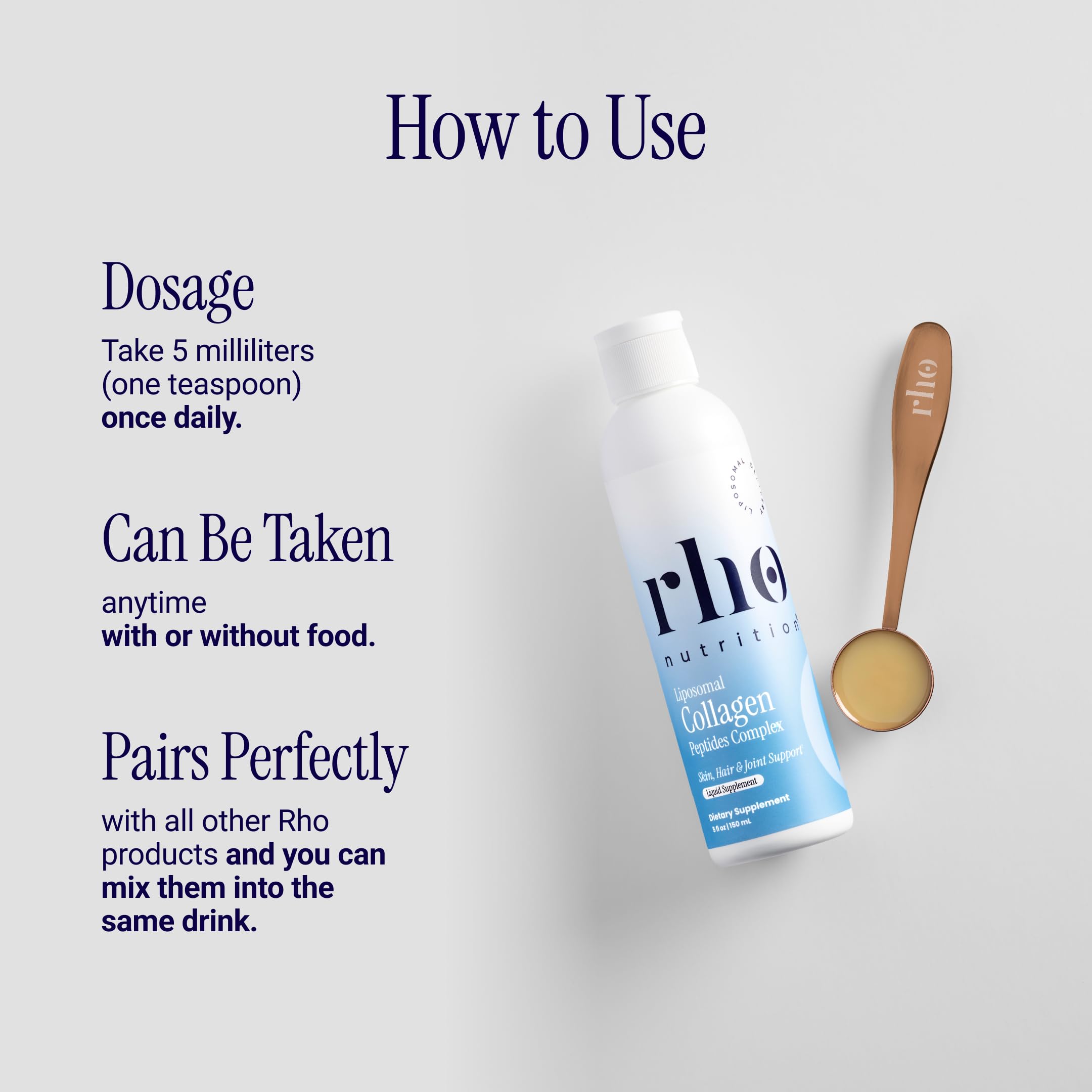 Rho Nutrition Liposomal Collagen Peptides Liquid Supplement — Amazon image 6