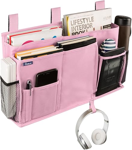Miniatura 174 de Surblue - Organizador de cama colgante para mesita de noche, bolsa de almacenamiento, bolsillo para literas y camas de hospital, dormitorios Z-Zebra