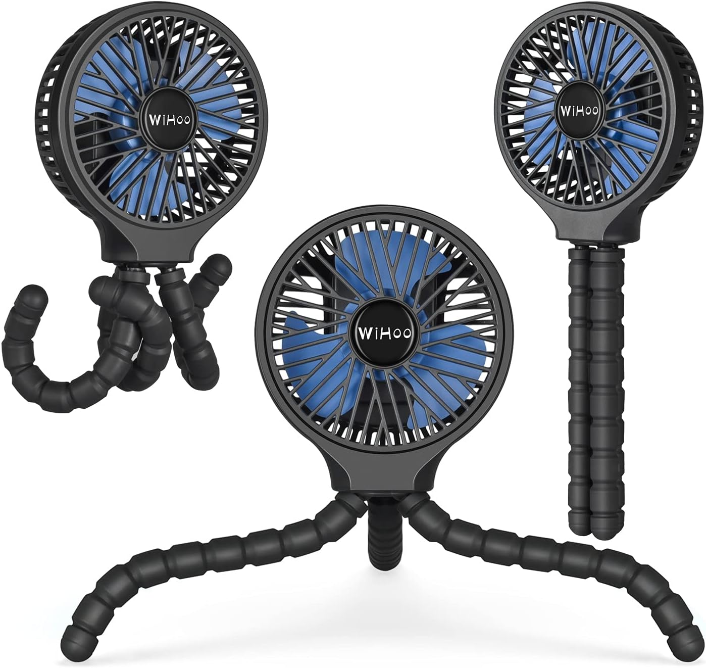 5200mAh Stroller Fan Clip On for Baby Portable Fan Battery Operated Fan Rechargeable Car Seat Fan Mini Small USB Personal Fan for Stroller Accessories Travel Office Outdoor Household(Black) : Baby