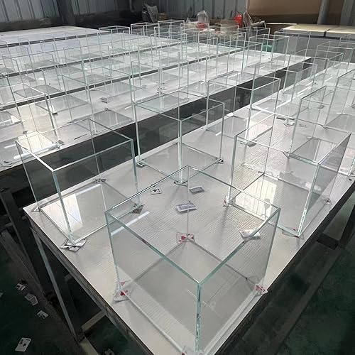 Miniatura 6 de Tanque de acuario cúbico de vidrio bajo en hierro sin borde ultra transparente de 7 galones (A11.81×P11.81×Al11.81 pulgadas (30x30x30cm)) grosor de