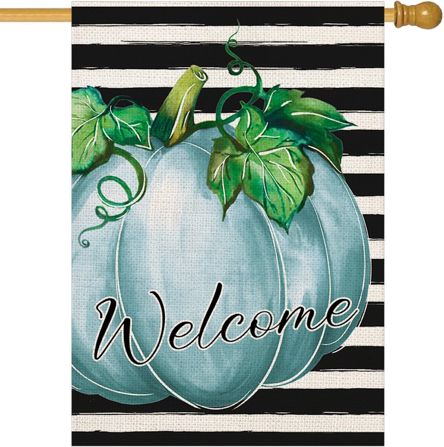 Asamour Fall Pumpkin House Flag 28x40 Inch Vertical Double