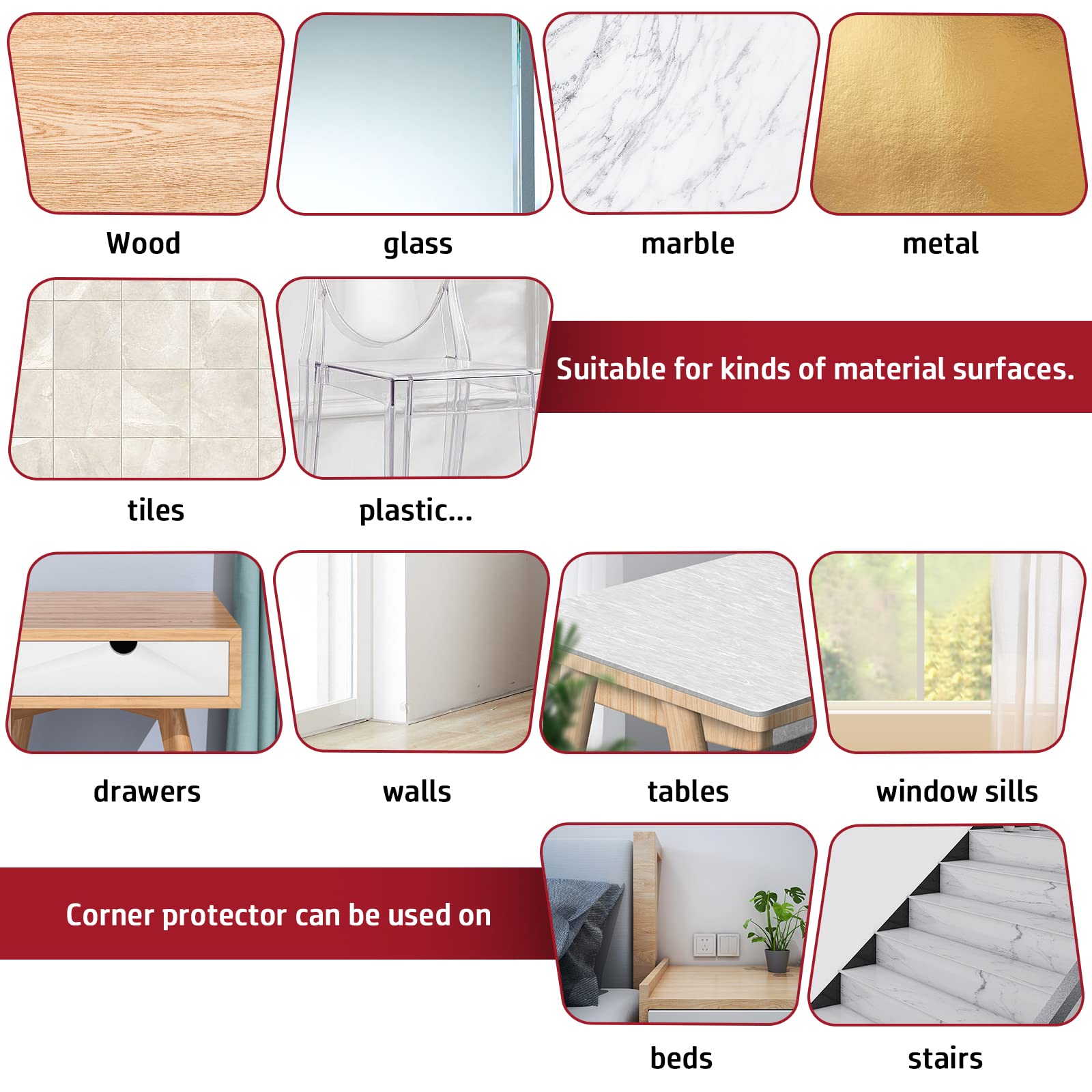 Romon 3 Mètres Bande Coin de Table Protection Bebe, Transparent Bande Protection Meuble, Pré-adhésif PVC Protecteur des Bords, pour Les Tables, Rebords de Fenêtres, Murs