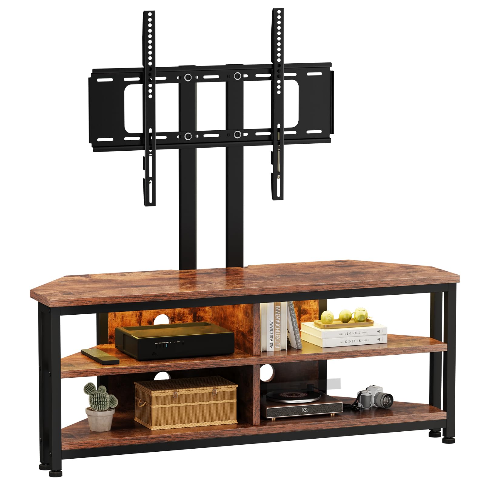 Dripex Mobile TV Angolare Con LED RGB - 106x36x45,5 Cm - Credenza Bassa Per TV Fino A 55 Pollici - Vintage