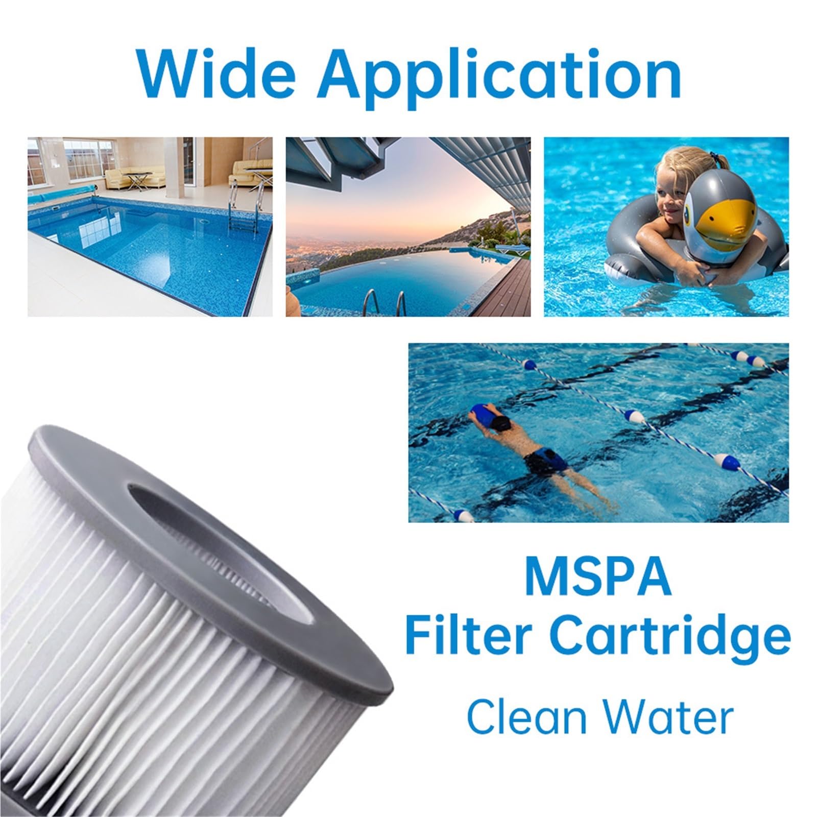 Filtro Ricambio for Spa E Vasca Idromassaggio Compatibile Con MSPA | Accessorio depurazione universale for piscine spa Cartuccia filtro resistente for spa gonfiabile portatile(6pcs)
