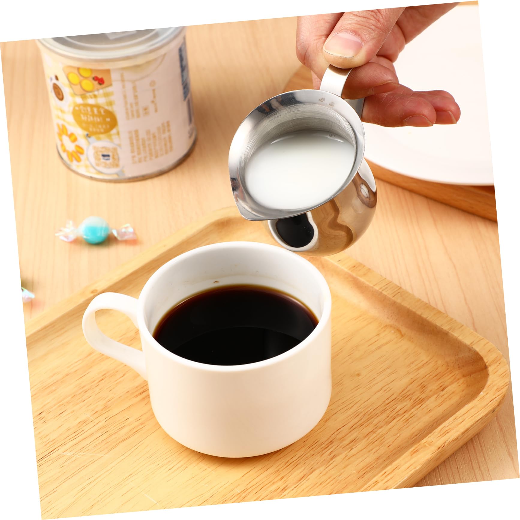 DOITOOL 9piezas Jarra De Leche De Acero Inoxidable Para Leche Taza Pequeña Para Espresso y Café Para y Amantes Del Café