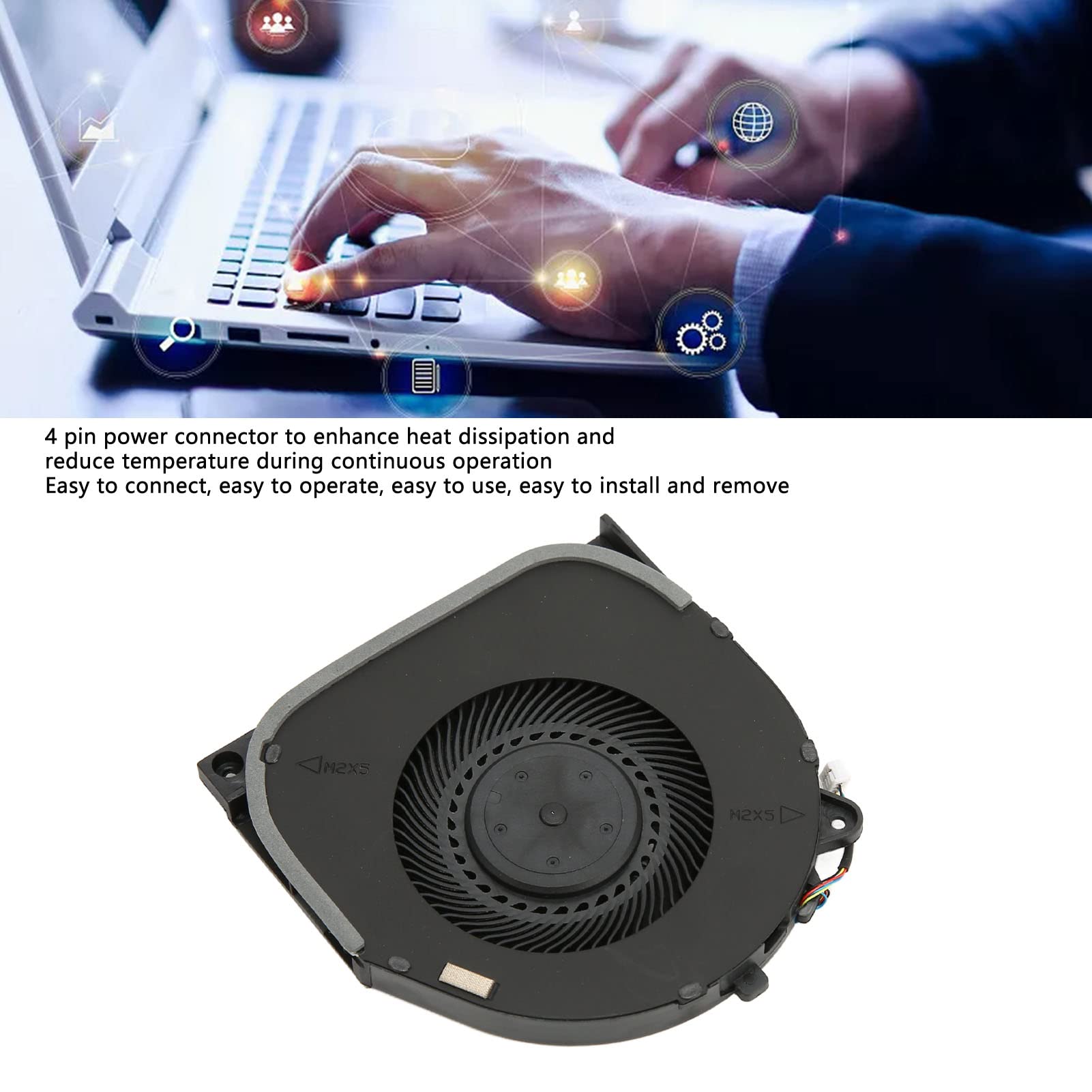 Wentylator Chłodzący Laptopa, dla Legion Y540 15IRH 81SX Y7000 2019 81NS (GTX1660Ti) Seria DC 5V 0.5A 4 Pin Wymiana Wentylatora Laptopa (Wentylator chłodzący GPU)