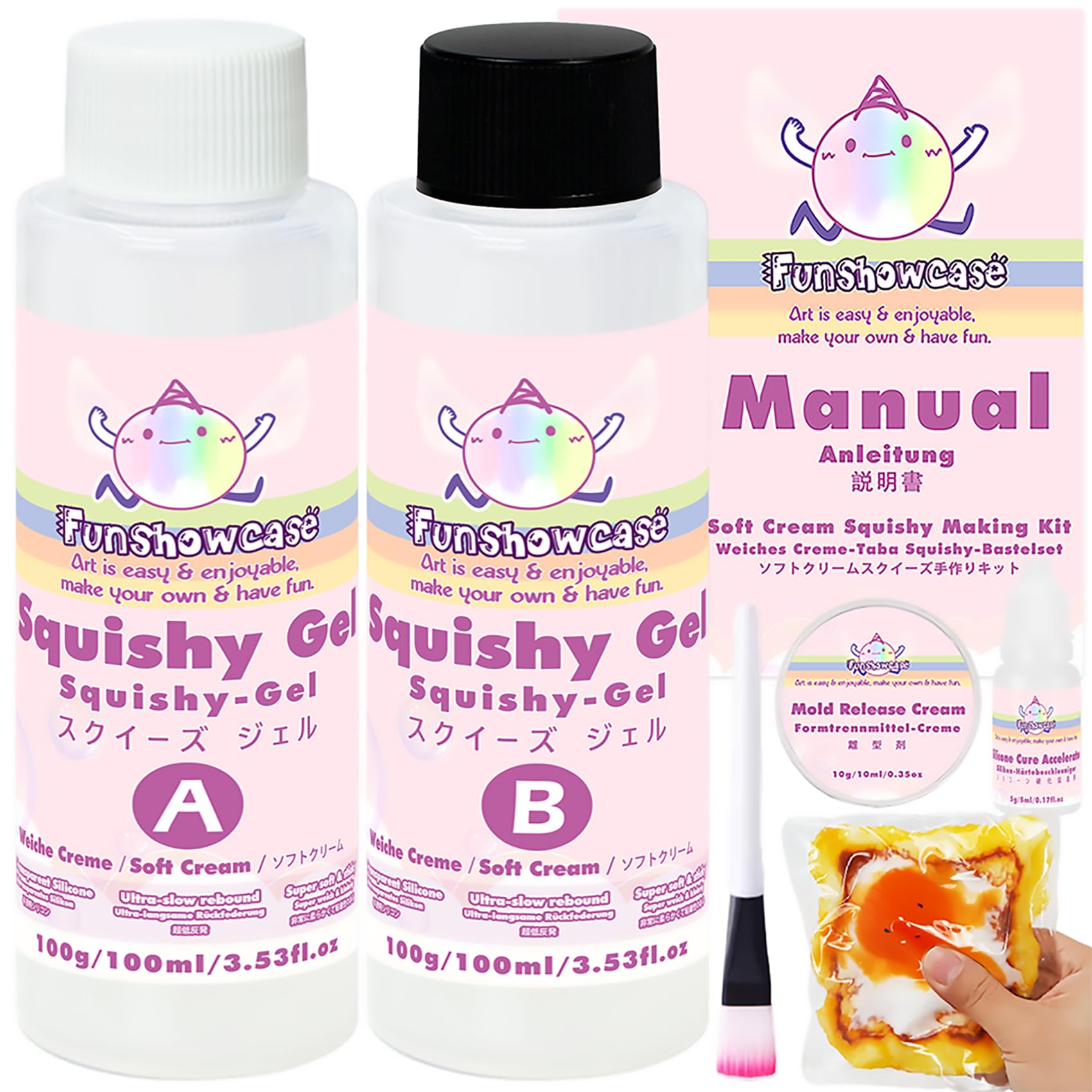 Amazon | FUNSHOWCASE スクイーズレジン シリコン液 超低反発 ソフト
