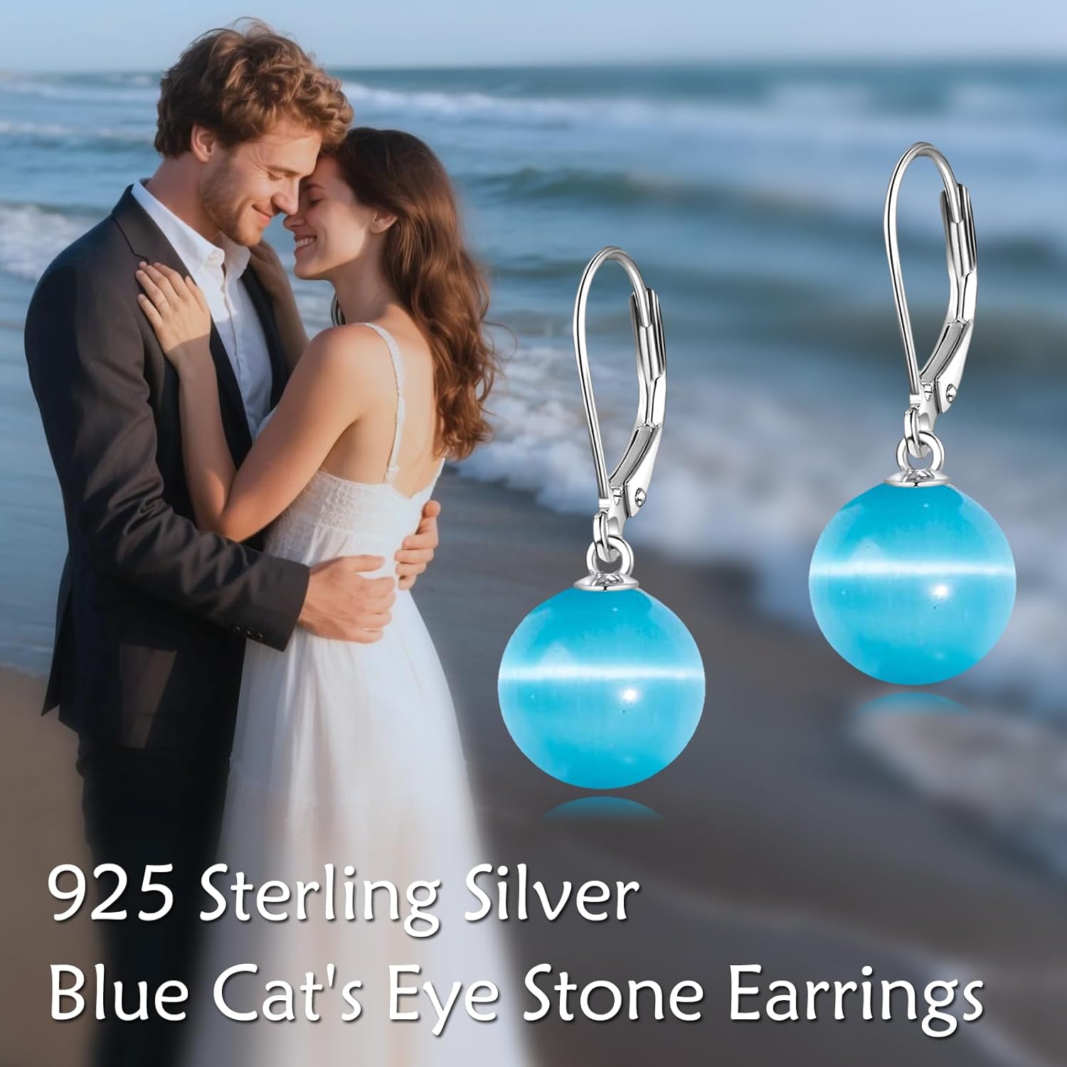925 Sterling Silver Pearl Leverback Earrings Dangle Drop Jewelry Gifts for Women - Image 6