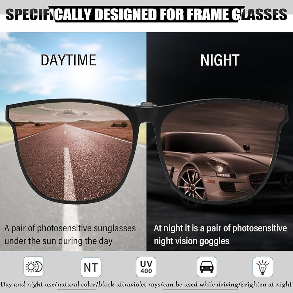 Clip Occhiali Da Sole Retrò - 3 Pezzi Con Lenti Colorate E Borsette - Foto 6