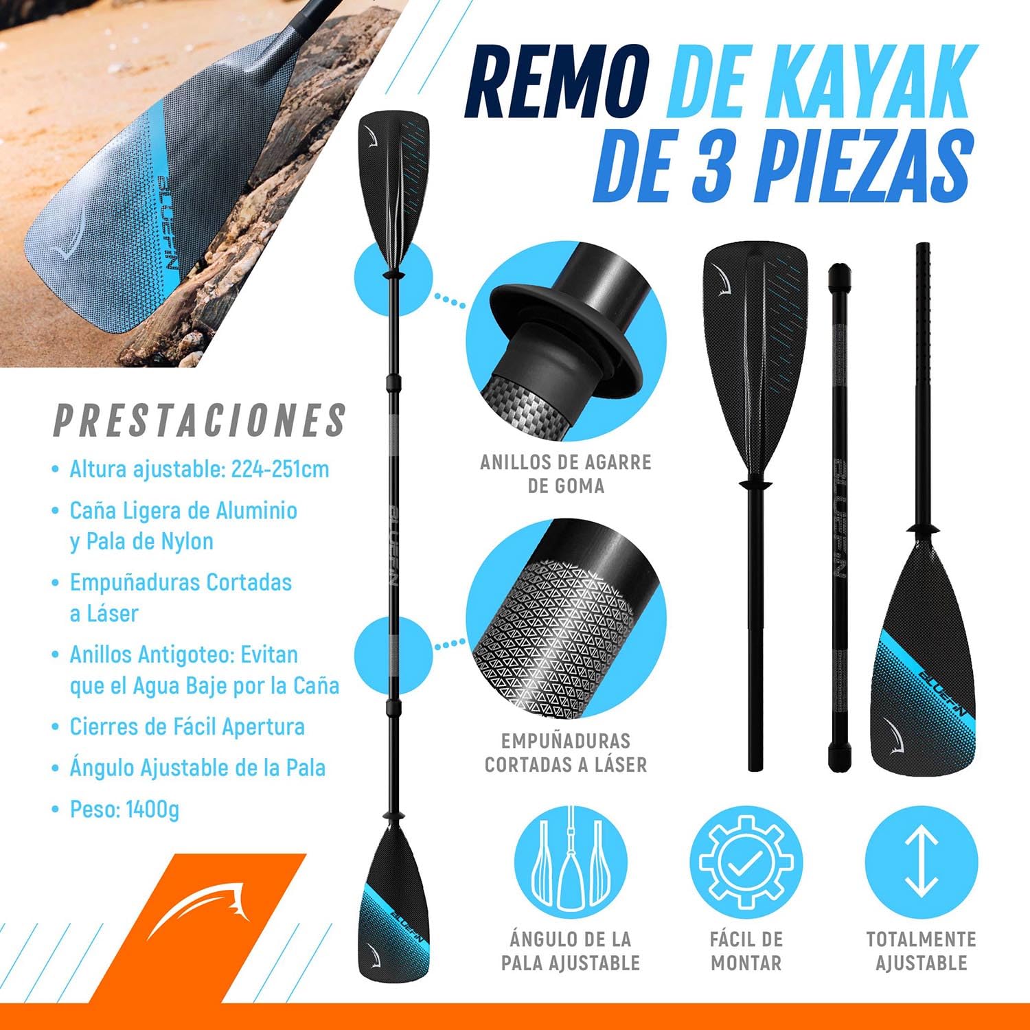 Kayak Hinchable Scout de Bluefin, Kayak Hinchable de 1 Plaza, Canoa Hinchable Alternativa