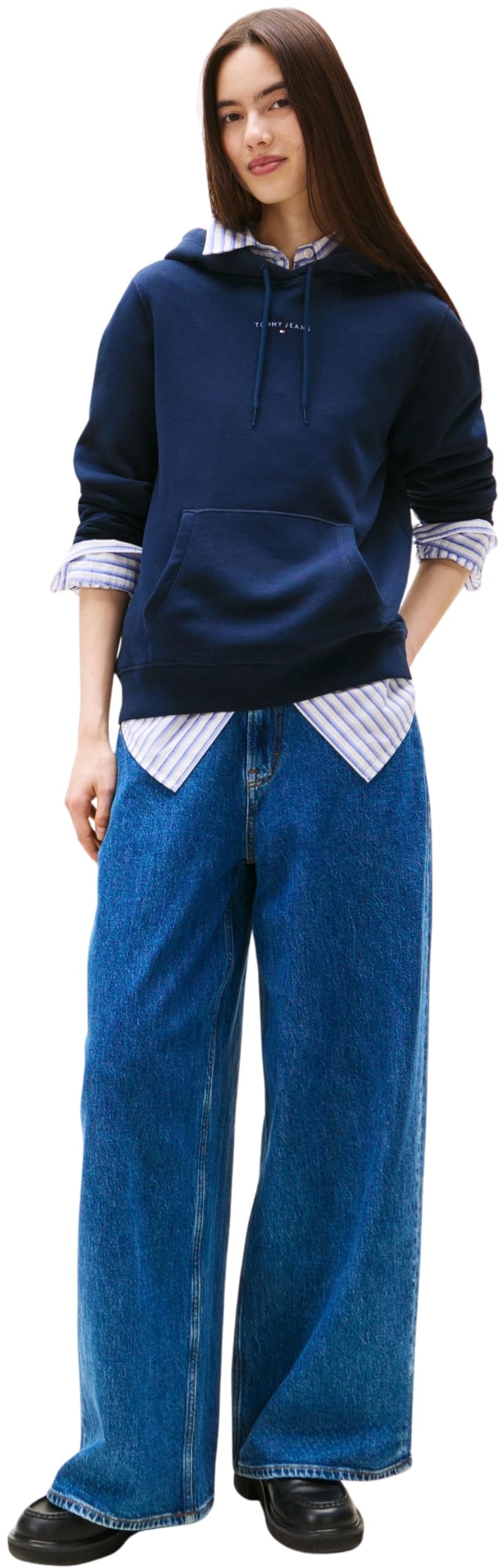 Tommy Jeans Sudadera Mujer Linear con Capucha
