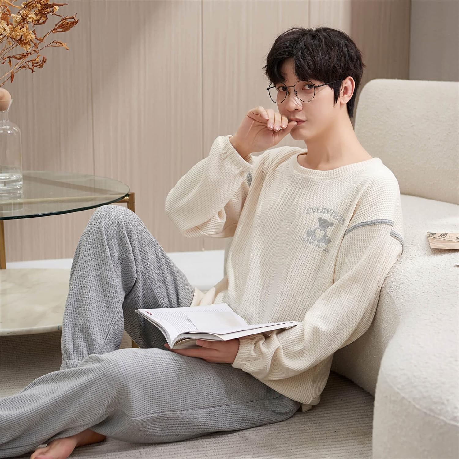 ジュタオピン ペアパジャマ 春 秋 パジャマ カップル メンズ おしゃれ パジャマ ペア 秋 ペアルック 長袖 パジャマ カップル パジャマ レディース ルームウェア おそろい カップル スウェット 柔らかい シンプルパジャマ