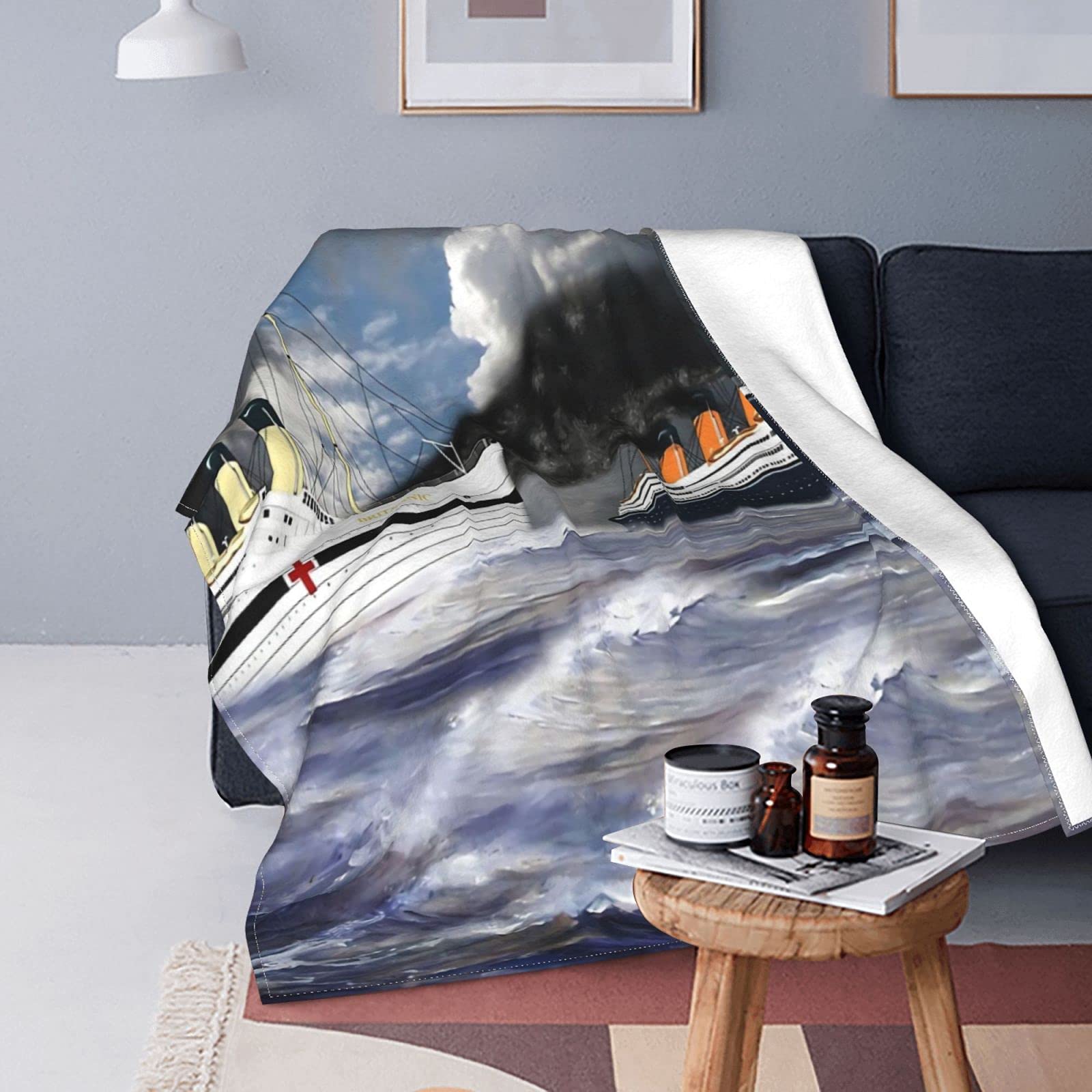 Buy Boutique Throw Blanket Rms Titanic and Her Sister The Hmhs Britannic Early 20th Century