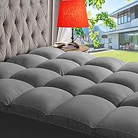 Vista 9 de ABENE - Cubrecolchón King para Alivio del Dolor de Espalda, Funda de Colchón Extra Gruesa Tipo Almohada, Protector de Colchón Suave con Esquinas