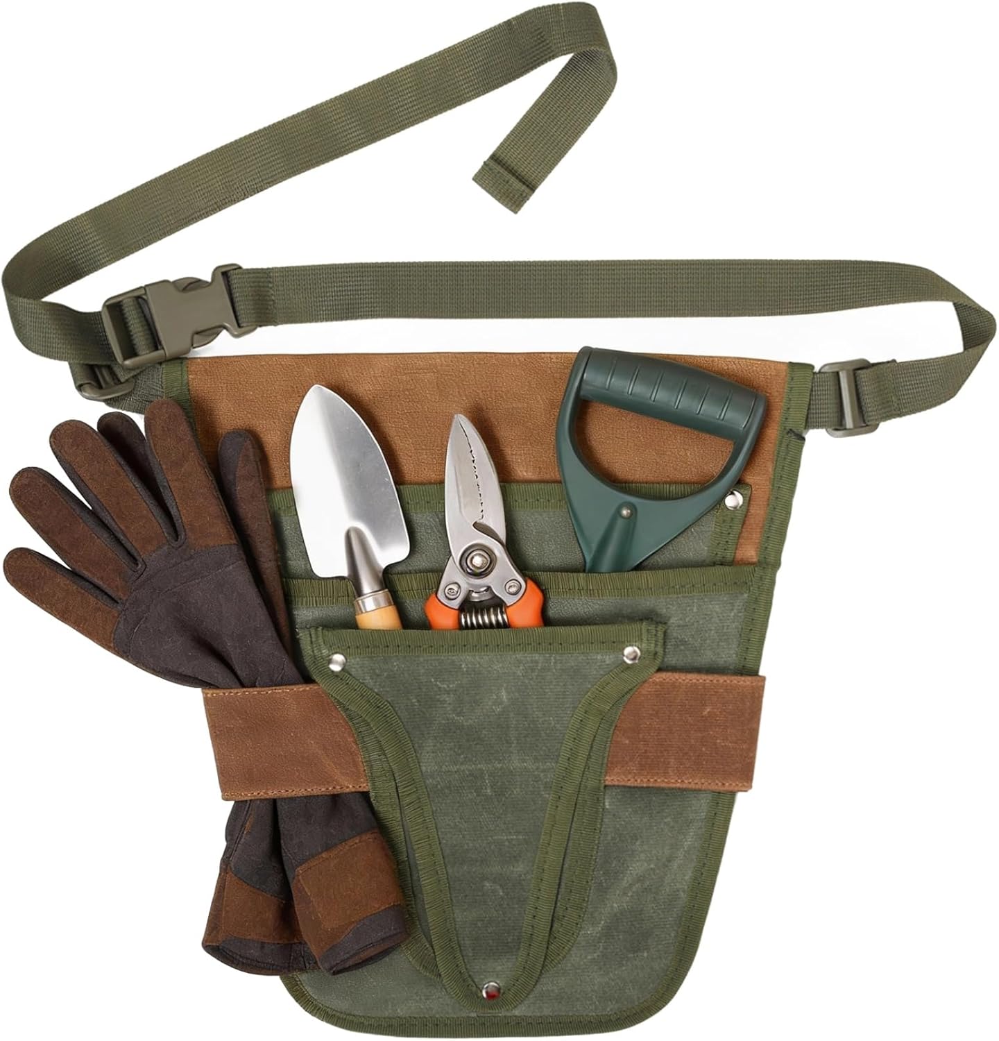 Multi-Pocket Canvas Tool Belt for Gardening | Heavy-Duty Utility Apron with Pockets for Women & Men - Ideal for Gardener, Florist, Plumber, DIY Home Repair