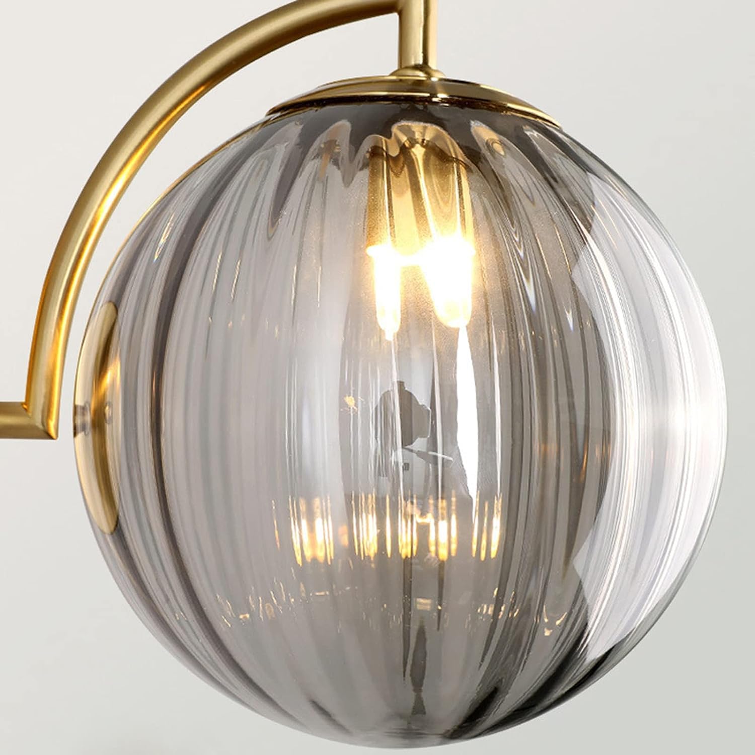Lampada da Parete 22 cm, Globo in Vetro Stile Mid-Century Modern, Lampada da Parete Dorata per Bagno, specchiera, Lampada da Comodino per Camera da Letto, Ragazze, Soggiorno, Corri