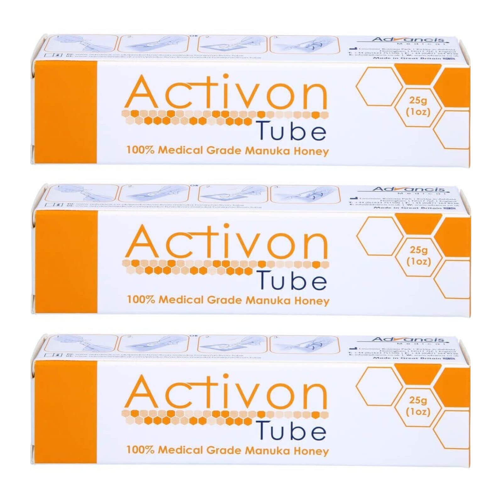 Activon Manuka Honig - zur Wundanwendung - Bundle - 3 x 25 g