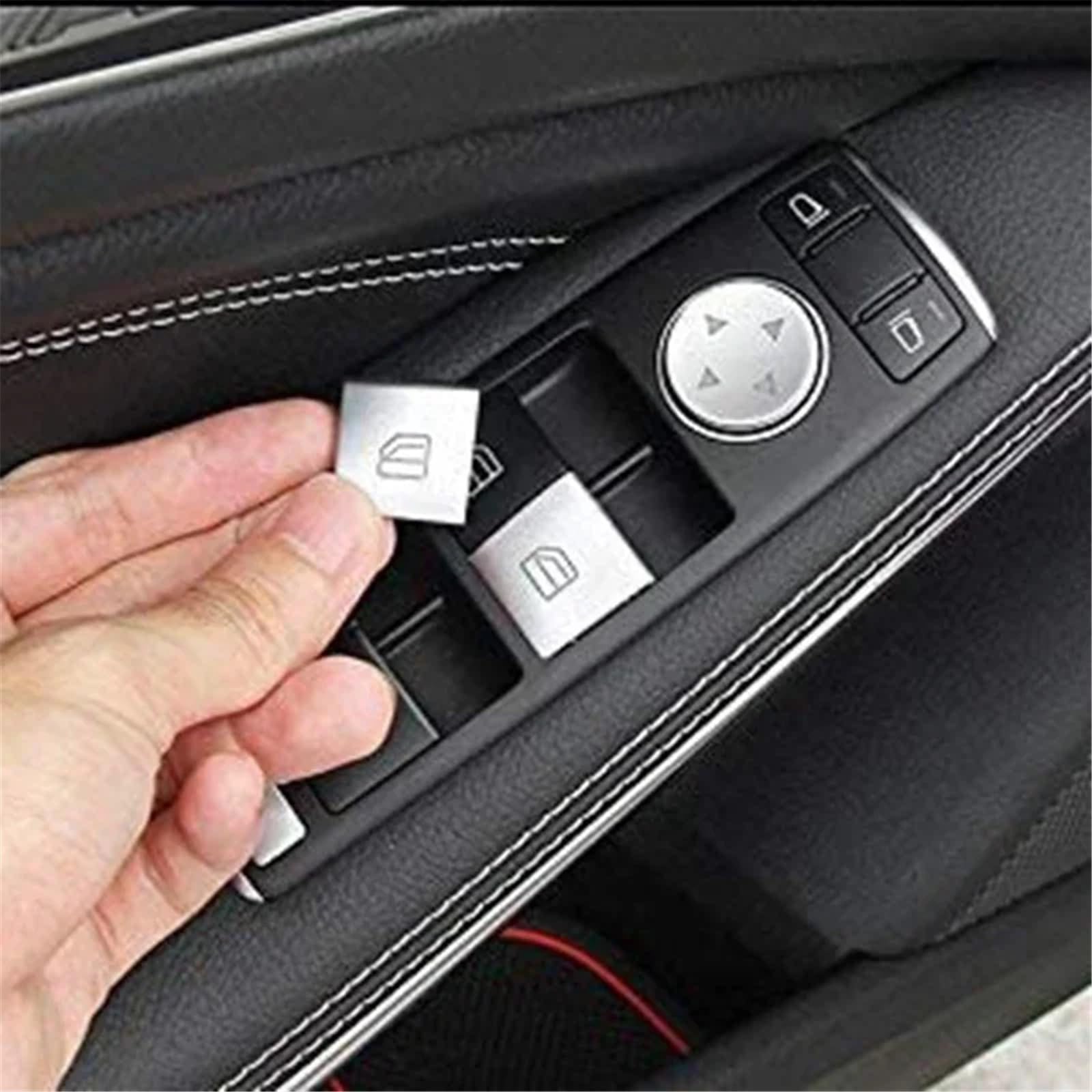 Compatible avec Benz W204 W212 W246 W166 Autocollant garniture bouton d'interrupteur fenêtre d'accoudoir porte intérieure décoration intérieure Autocollants Intérieur