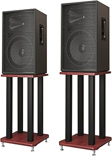 RAJYQODIS Floor Speaker Stands, Surround Sound Speaker Stands With Adjustable Spikes, Supports 132lbs/60kg, For Surround Sound And Book Shelf Speakers, Easy Assembly (Size : 50cm)