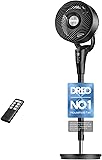 Dreo 20 dB Silent Standing Fan for Bedroom, 42" Pedestal Fans with Remote, 90° Oscillating, 90° Manual Vertical Cooling Fan, 8 Speeds, Adjustable Height, 8H Timer, Child Lock, LED Display[Upgraded] - 1