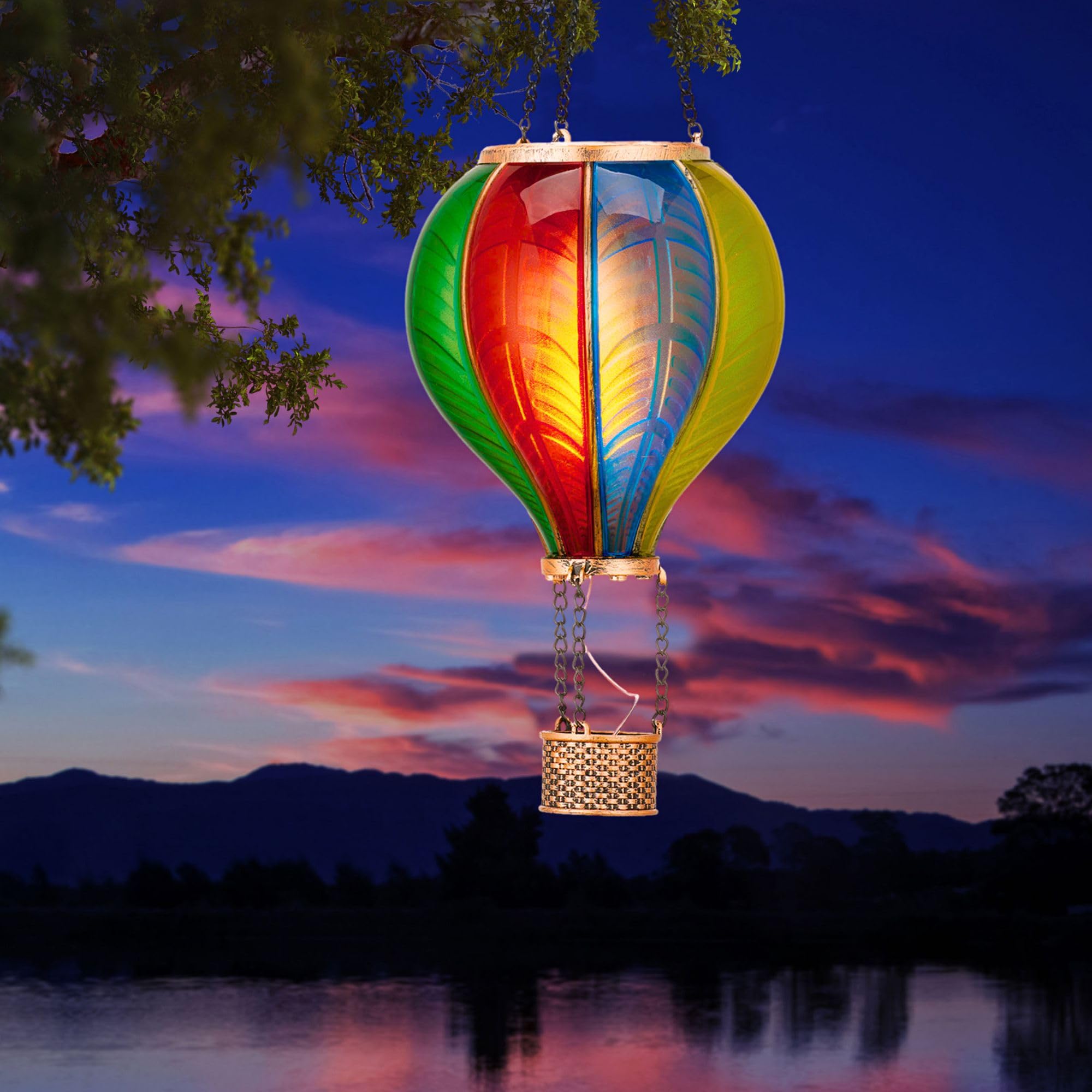 Amazon.com: TERESA'S COLLECTIONS Hot Air Balloon Solar Lantern for
