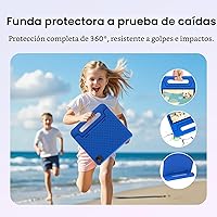 Vista 5 de 2025 Tablet Android 15 para niños, pantalla HD de 10 pulgadas, procesador Octa-Core, 8 GB RAM, 64 GB ROM (expandible a 1 TB), con espacio