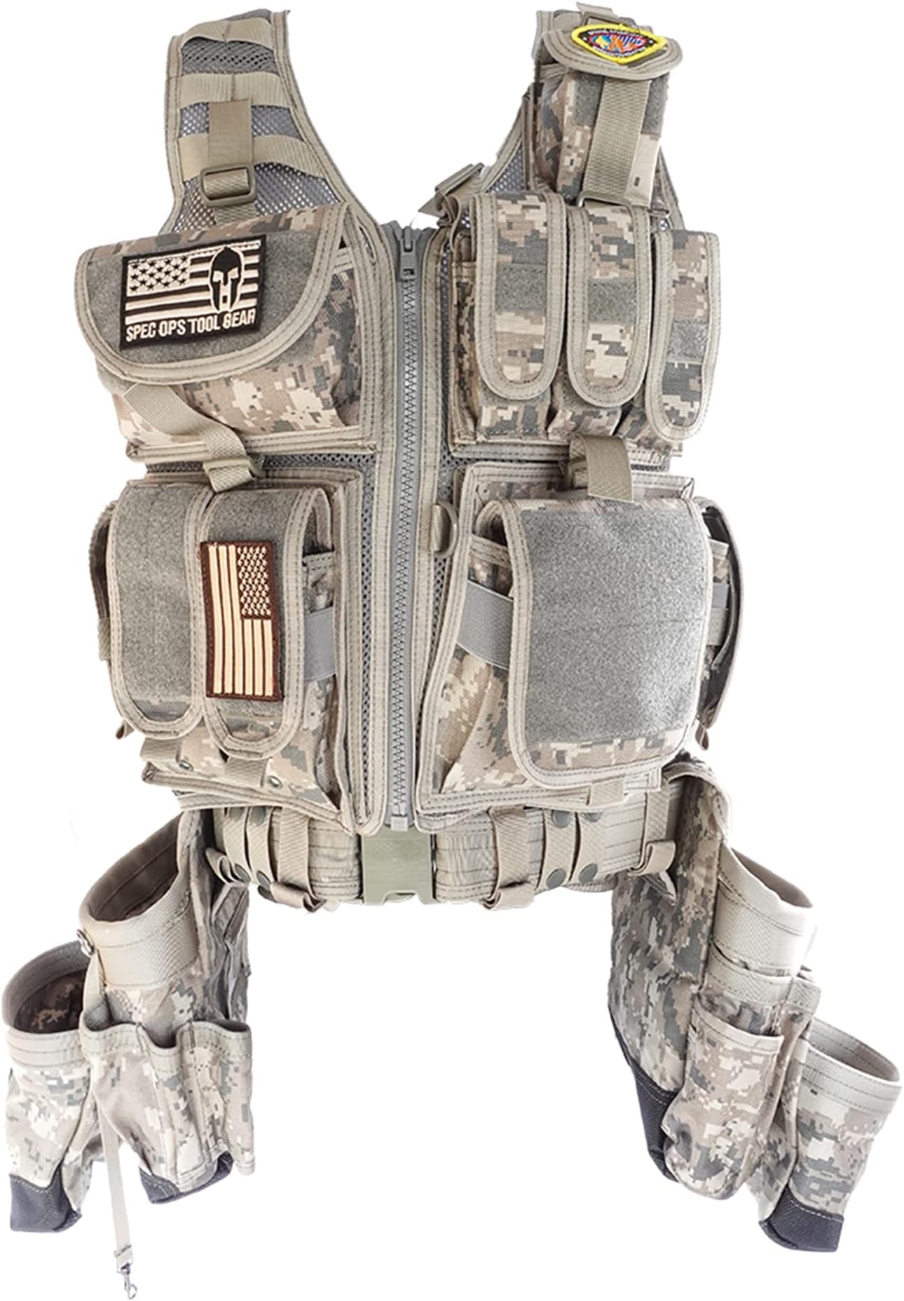Spec Ops Tool Gear SF-18 Charlie 2.0 Tactical Tool Vest & Belt | Modular MOLLE Vest with Tool Pouches & Weight-Dispersing