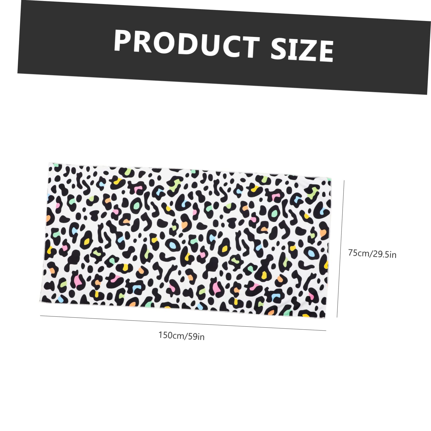 PRETYZOOM 2 Pz asciugamano da bagno con stampa leopardata asciugamano portatile asciugamano palestra telo mare in microfibra asciugamani in microfibra telo piscina estivo telo mare