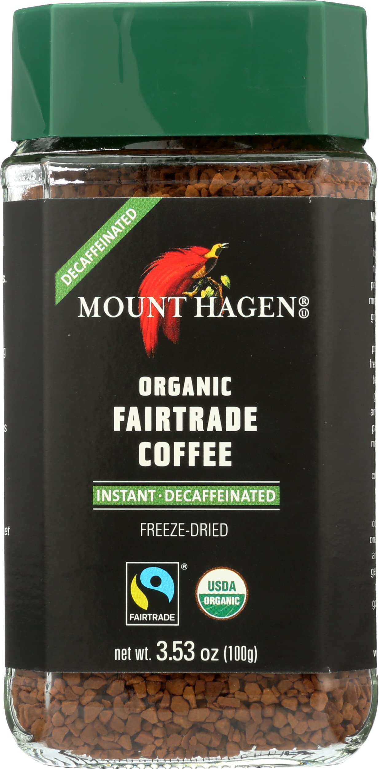 Organic Instant Decaffeinated Coffee in Jar, Fairtrade, Freeze Dried, 3.53 Ounce (Pack of 6)