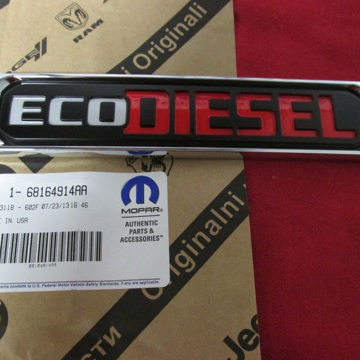 Mopar New OEM Dodge RAM ECODIESEL Emblems nameplate RAM EcoDiesel