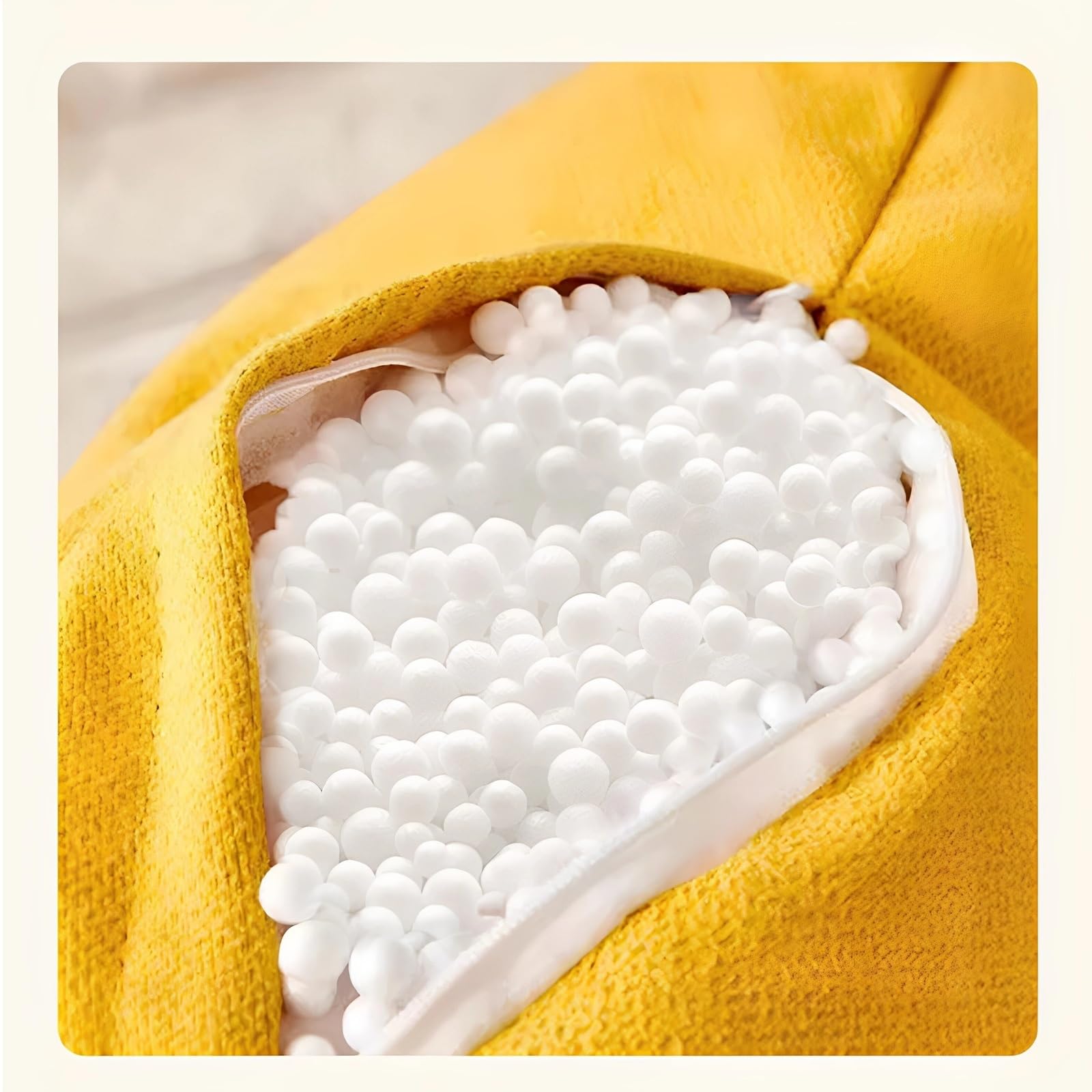 Sitzsack-Stuhl Lazy Sofa Sitzsack Stuhl Kleines Lesen Rückenlehne Schlafzimmer(Weiß)