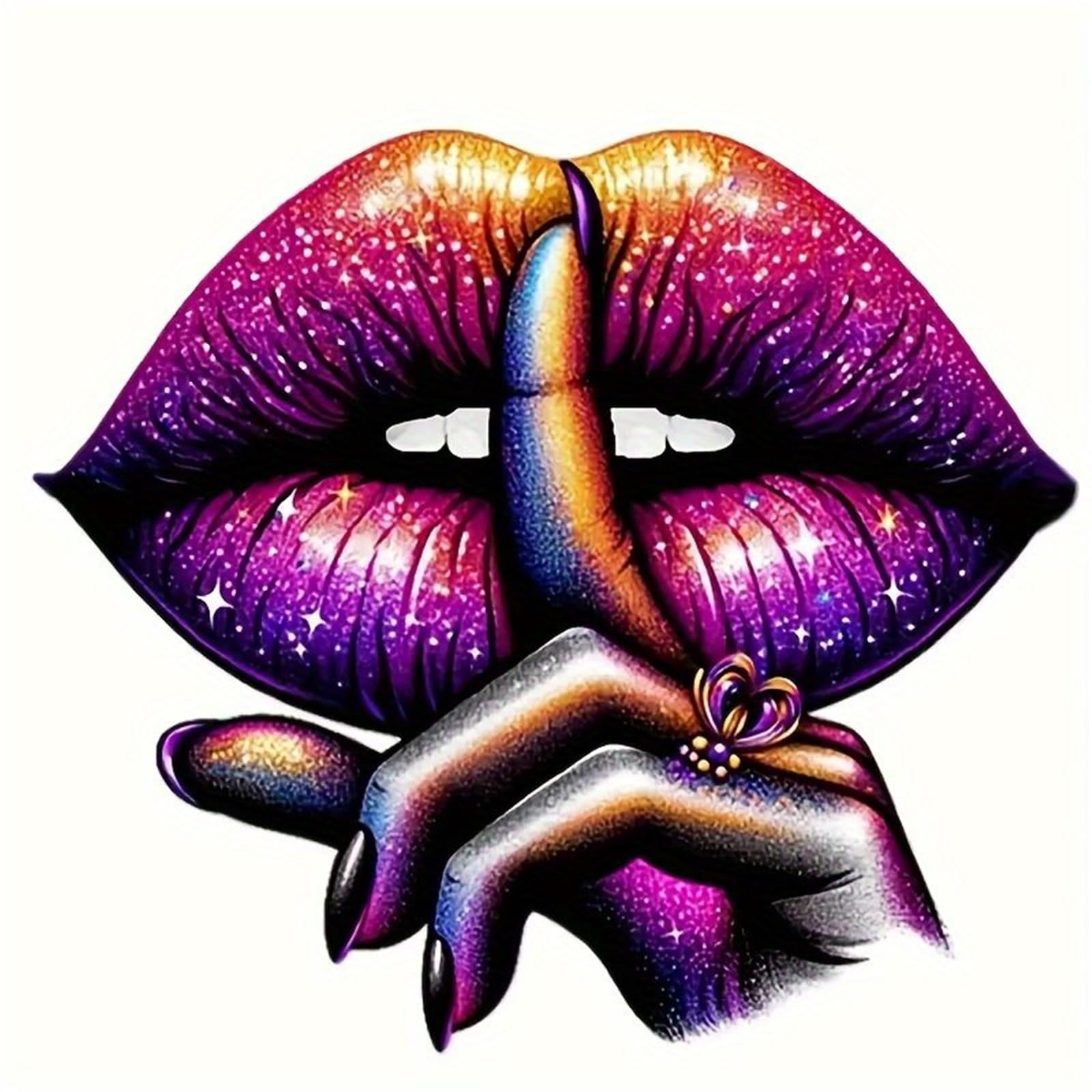HAfgDJ 6-Inch Lips Stickers Suitable for Cars, Laptops, Bottles, Trucks, Phones, Motorcycles, Windows, Walls, and Cup