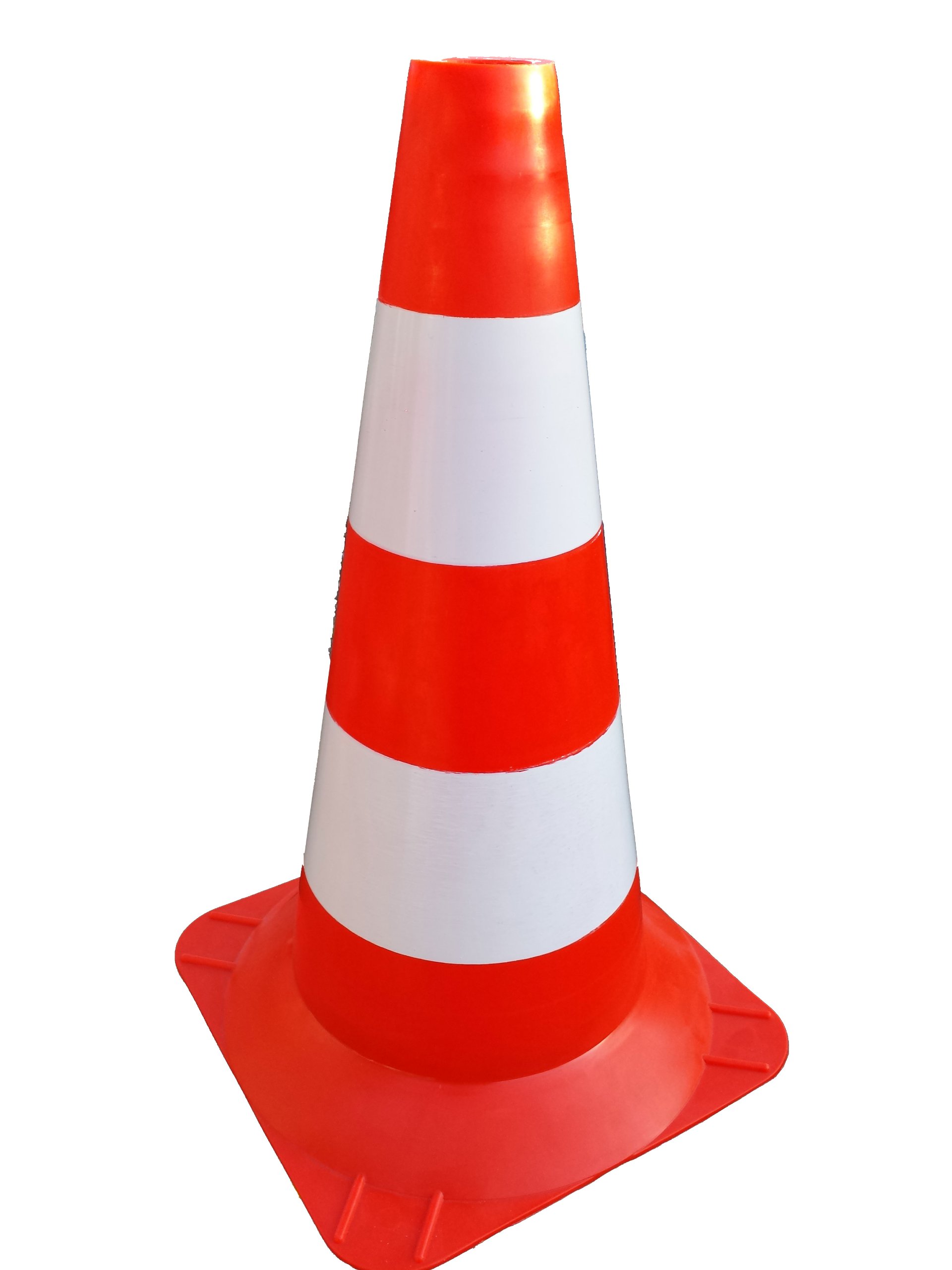 Cône plastique fluo 50cm 600g Taliaplast haute durabilité