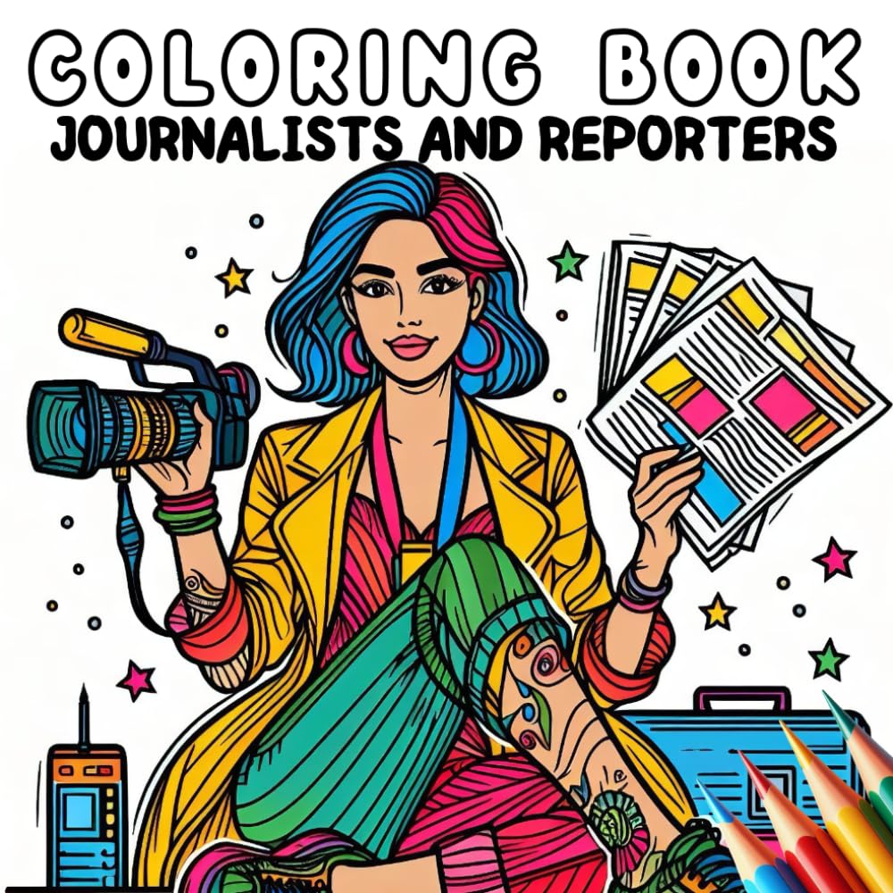 Coloring Book - Journalists and reporters (Coloring Book - Jobs)