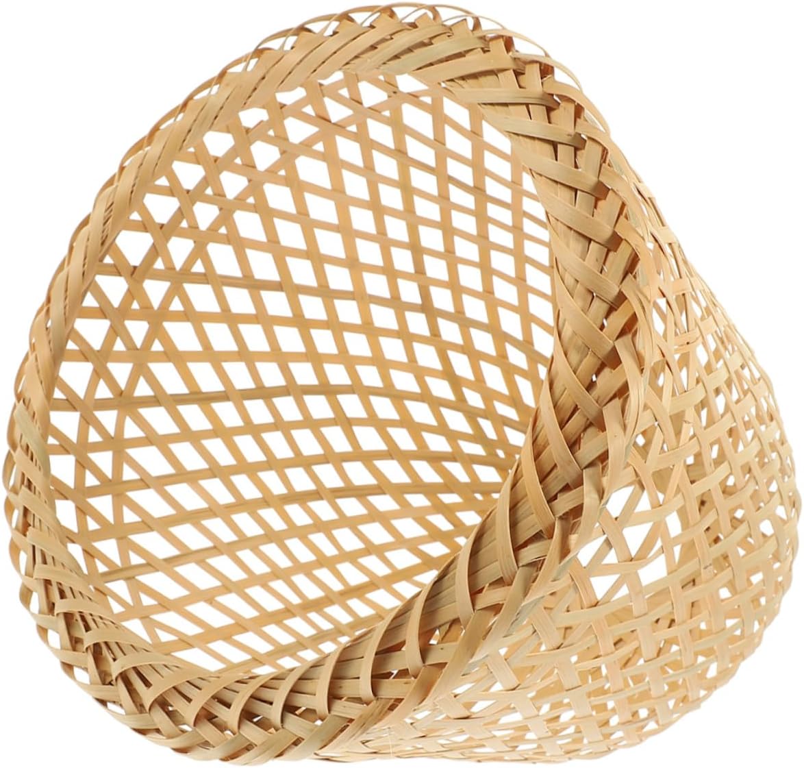 Cabilock Hand-woven Bamboo Pendant Light Shade Ceiling Light Cover Rustic Lampshade for Living Room