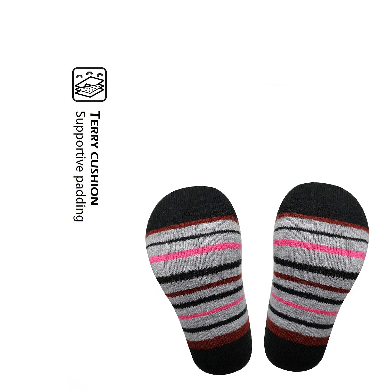 Highcamp Kids Merino Wool Ski Snowboard Socks Boy Girl Toddler Winter Snow Socks- 2 Pairs