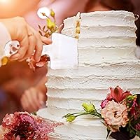 Vista 5 de 100 piezas de plástico desechables para tartas y servidores de 8 x 2.3 pulgadas, cortador de plástico transparente para tartas, tartas, pizza